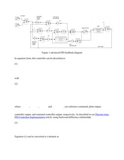 Figure 1 advanced PID feedback diagram
In equation form, this controller can be described as
(1)   
with
(2)   
where 
, 
,