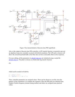 Figure 3 the internal details of discrete-time PID superblock
Also, at the output of discrete-time PID controller, a LPF tran