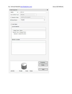Aveva E3D Equipment Module Guide | PDF | Human–Computer Interaction ...