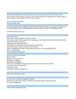 will print all port/device #s; ports 0,4,8 are for 1st carrier ports 2,6,10 are for 2nd carrier
print current for all sectors