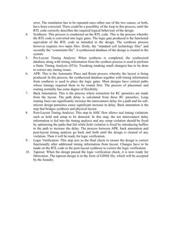error. The simulation has to be repeated once either one of the two causes, or both,
have been corrected. There could be a po