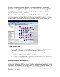 OFM: Software de Análisis de Yacimientos | PDF | Software | Información
