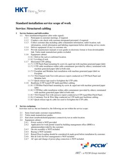 Structured Cabling Installation Scope | PDF | Cable | Ac Power Plugs ...