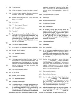 1
5
10
15
20
25
30
35
40
45
50
55
 4
1
5
10
15
20
25
30
35
40
45
50
55
Master Mason Degree Ritual as practiced in Nevada, cir