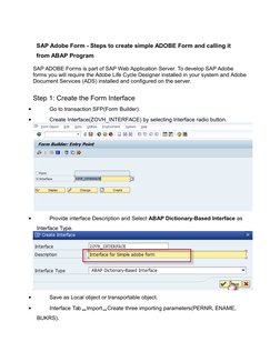 Creating SAP Adobe Forms in ABAP | PDF | Subroutine | System Software