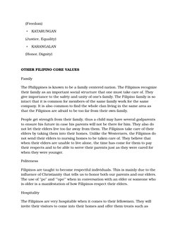 Core Values of Filipinos Explained | PDF | Loyalty | Value (Ethics)