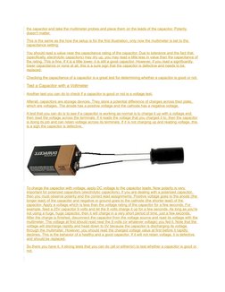 Testing Capacitors with a Multimeter | PDF | Capacitor | Voltage