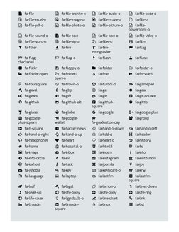 
fa-file

fa-file-archive-o

fa-file-audio-o

fa-file-code-o

fa-file-excel-o

fa-file-image-o

fa-file-movie-o

fa-f