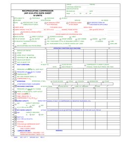 API 618 Reciprocating Compressor Data Sheet | PDF | Piston | Cylinder ...