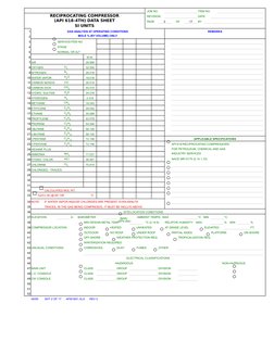 API 618 Reciprocating Compressor Data Sheet | PDF | Piston | Cylinder ...