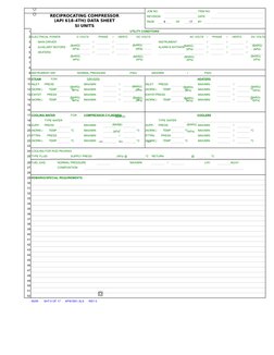 API 618 Reciprocating Compressor Data Sheet | PDF | Piston | Cylinder ...