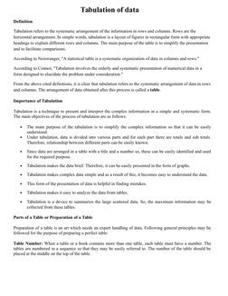Understanding Data Tabulation | PDF | Infographics | Cartesian ...