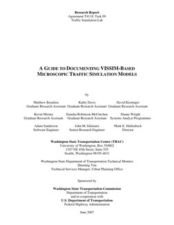 VISSIM Model Documentation Guide | PDF | Simulation | Traffic