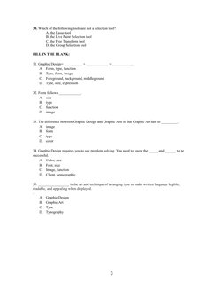 Graphic Design Exam Practice Test | PDF | Color | Shape