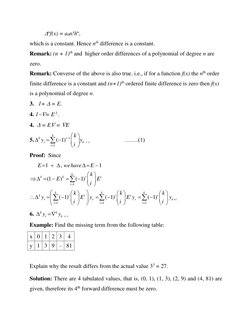 nf(x) = a0n!hn, 
which is a constant. Hence nth difference is a constant. 
Remark: (n + 1)th and  higher order differences