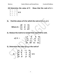 Rank Normal Form Rank and Normal Form of Matrices | PDF | Teaching Methods & Materials ...