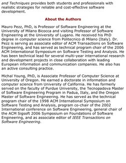 and Techniques provides both students and professionals with
realistic strategies for reliable and cost-effective software
de