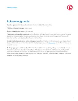 1
ACKNOWLEDGMENTS
﻿
Acknowledgments
Executive sponsor: Julian Eames, Executive Vice President and Chief Operations Officer
Pu