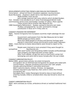 Grade 10 Canadian History Exam Notes | PDF | First Nations | Cold War