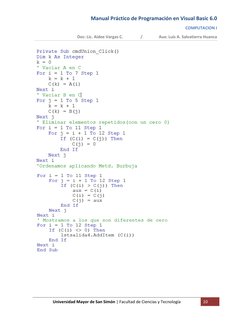 Manual Práctico de Programación en Visual Basic 6.0 
COMPUTACION I 
Doc: Lic. Aidee Vargas C.                 /