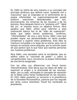 En 1910 se refirió de otra manera a su concepto del
principio dinámico que definió como “protesta viril o
masculina” que se o
