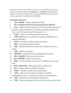 Comandos Internos y Externos de MS-DOS | PDF | Dos | Archivo de computadora
