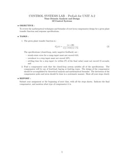 ECE 429 Control Systems Lab Guide | PDF | Control Theory | Systems Science