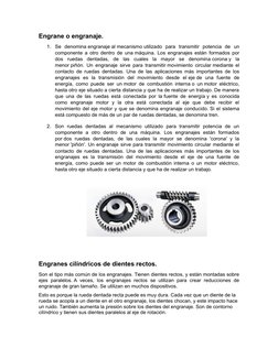 Engrane o engranaje.
1.
Se  denomina engranaje al mecanismo  (https://es.wikipedia.org/wiki/Mecanismo)utilizado  para  transm