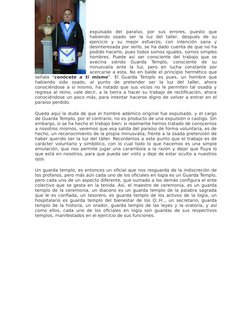 expulsado  del  paraíso,  por  sus  errores,  puesto  que
habiendo  osado  ser  la  luz  del  taller,  después  de  su
ejerci
