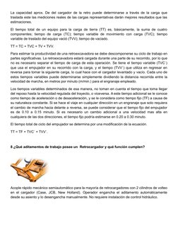 La capacidad aprox. De del cargador de la retro puede determinarse a través de la carga que
traslada este las mediciones real