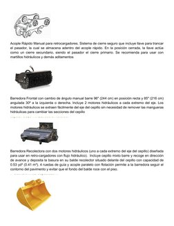 Acople Rápido Manual para retrocargadores. Sistema de cierre seguro que incluye llave para trancar
el pasador, la cual se alm