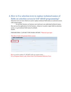Designing SAP ABAP Selection Screens | PDF | Parameter (Computer ...