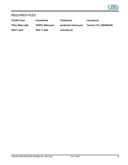 Tutorial STARS BUILDER_Revised_Nov_2007.doc
05/11/2007
4
REQUIRED FILES
TO10FLT.bna
Porosflt.bna
Thickflt.bna
vis
