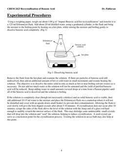 CHEM 2423 Recrystallization of Benzoic Acid                                                                              Dr.