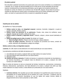 El arbitrio judicial
Es la facultad o potestad reconocida a los jueces para usar en los casos sometidos a su consideración
o