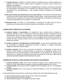 2. Lesiones internas. Se refieren a los daños internos o viscerales que por no estar situados en la
superficie del cuerpo hum