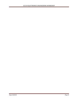 EC110 ELECTRONICS ENGINEERING WORKSHOP 
 
Dept Of ECE 
Page 6 
 
 
 
 
 
 
 
 
 
 
 
 
 
 
 
 
 
 
 
 
 
 
 
