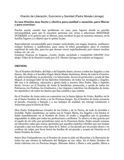 Oración de Liberación y Sanación | PDF | Oración | Cristo (título)