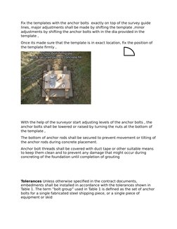 Anchor Bolt Installation Guidelines | PDF | Anchor | Screw