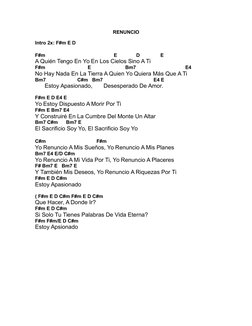 RENUNCIO
Intro 2x: F#m E D
F#m                                                  E              D               E 
A Quién Ten