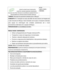 GRUPO HOSPITALAR CONCEIÇÃO 
HOSPITAL NOSSA SENHORA CONCEIÇÃO 
NÚCLEO DE APOIO TÉCNICO DA GERÊNCIA ADMINISTRATIVA 
PROCEDIME