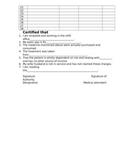 Essentiality Certificate.pdf Essentiality Certificate for Medical Reimbursement | PDF