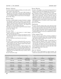 Monster Infection
Description: A horde of creatures is troubling a town nearby, and the
party is hired to clear out their lai