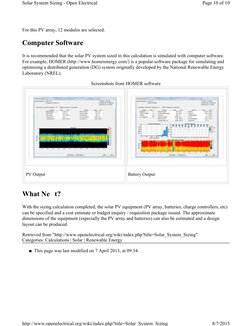 For this PV array, 12 modules are selected.
Computer Software 
It is recommended that the solar PV system sized in this calcu