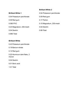 Pyrotechnic Formulas for Fireworks | PDF | Gunpowder | Combustion