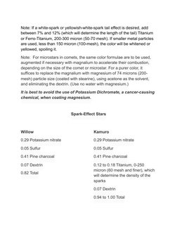 Pyrotechnic Formulas for Fireworks | PDF | Gunpowder | Combustion