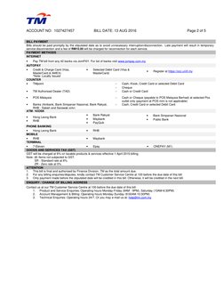 Unifi Bill Payment Instructions | PDF | Invoice | Debits And Credits