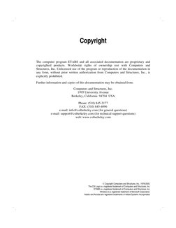 © Copyright Computers and Structures, Inc., 1978-2005. 
The CSI Logo is a registered trademark of Computers and Structures,