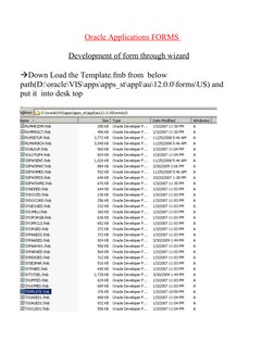 Oracle R12 Forms Development Guide | PDF | Database Schema | Double Click