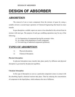 Absorber Design and Column Selection | PDF | Absorption (Chemistry ...